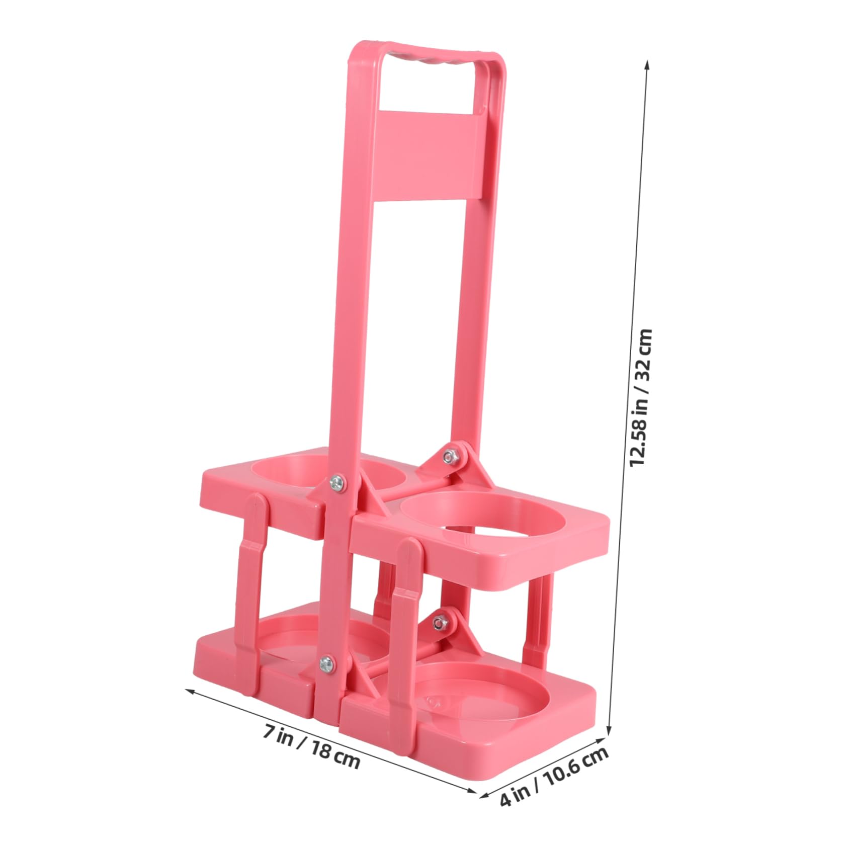 SOLUSTRE Folding Drink Carrier with Handle Portable Beer and Wine Basket Space-Saving Design for Outdoor Picnics and Break-Resistant Plastic Rack