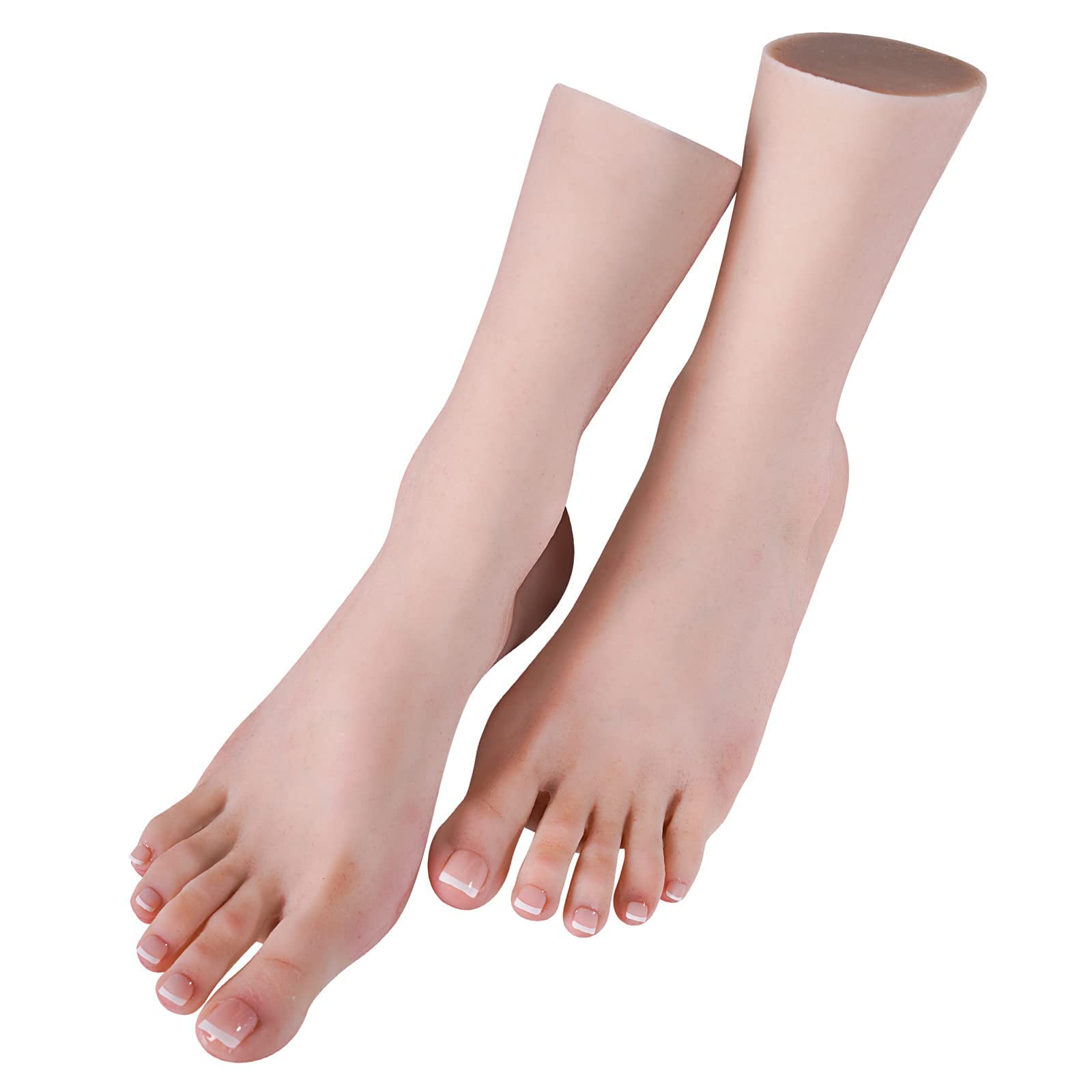 Cyomi Silicone Mannequin Foot Silicone Hand Model Realistic Soft Manikin Foot Model Female Size for Painting Teaching Arts Drawing Sketching Jewelry Display -Left Foot