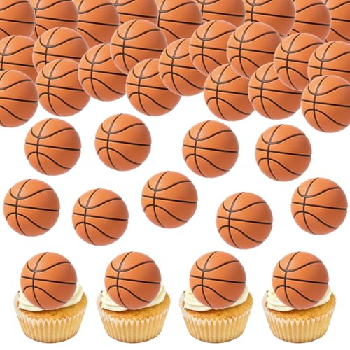 Anemowind 40 Stück Basketball Kuchen Deko Essbare Cupcake Topper für Geburtstagstorten Sport Party Decoration Anemowind 40 Stück Basketball Kuchen Deko Essbare Cupcake Topper für Geburtstagstorten Sport Party Decoration