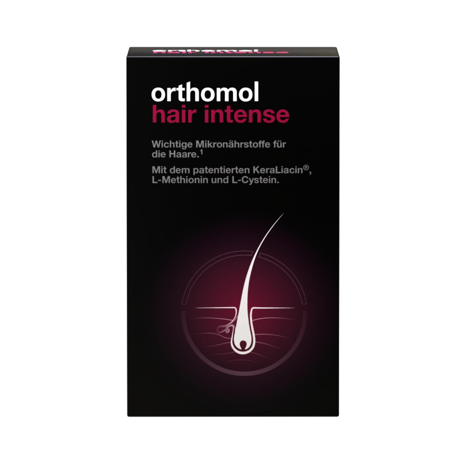 Orthomol Hair Intense - Mikronährstoffe für schönes Haar - mit Biotin, Kupfer und Zink - Kapseln, 60.0 pz Daily Portions