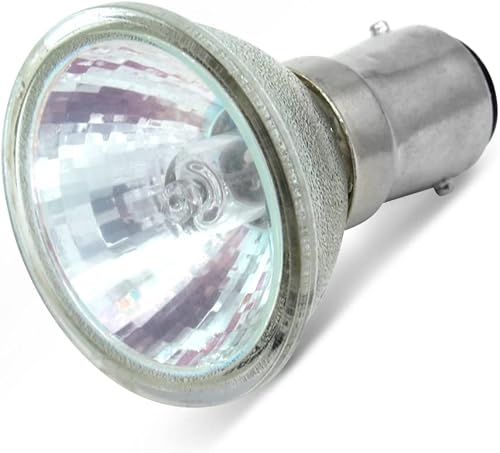 Technical Precision Repuesto para bombilla halógena Ushio 1000607 de 20 W 12 V con base de bayoneta BA15D DC MR11 2950K reflector blanco cálido