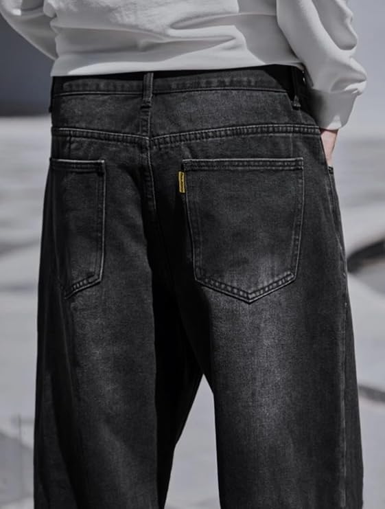 Image of JAAR Loose Fit Jeans for Men - Oversized Baggy Denim Pants | Mid Rise Streetwear Style |