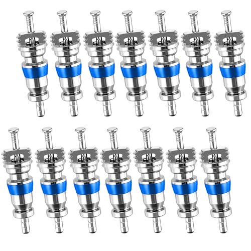 100Pcs HVAC Schrader Valve Core High-Pressure Valve Stem Core with Teflon Seal for R410/R32/R22 Refrigerant Replacement for AC and Refrigeration Systems