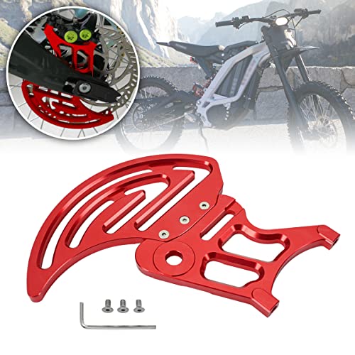 CTDOESO Billette d'aluminium CNC Couvercle de protection de pignon arrière Gardes de disque arrière Rotor Adaptateur Protecteur d'étrier de frein pour Sur-Ron MX et X Bike et pour Segway X260 (Rouge) Cover