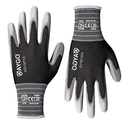 KAYGO Thin Work Gloves PU Coated 12 works, KG15P