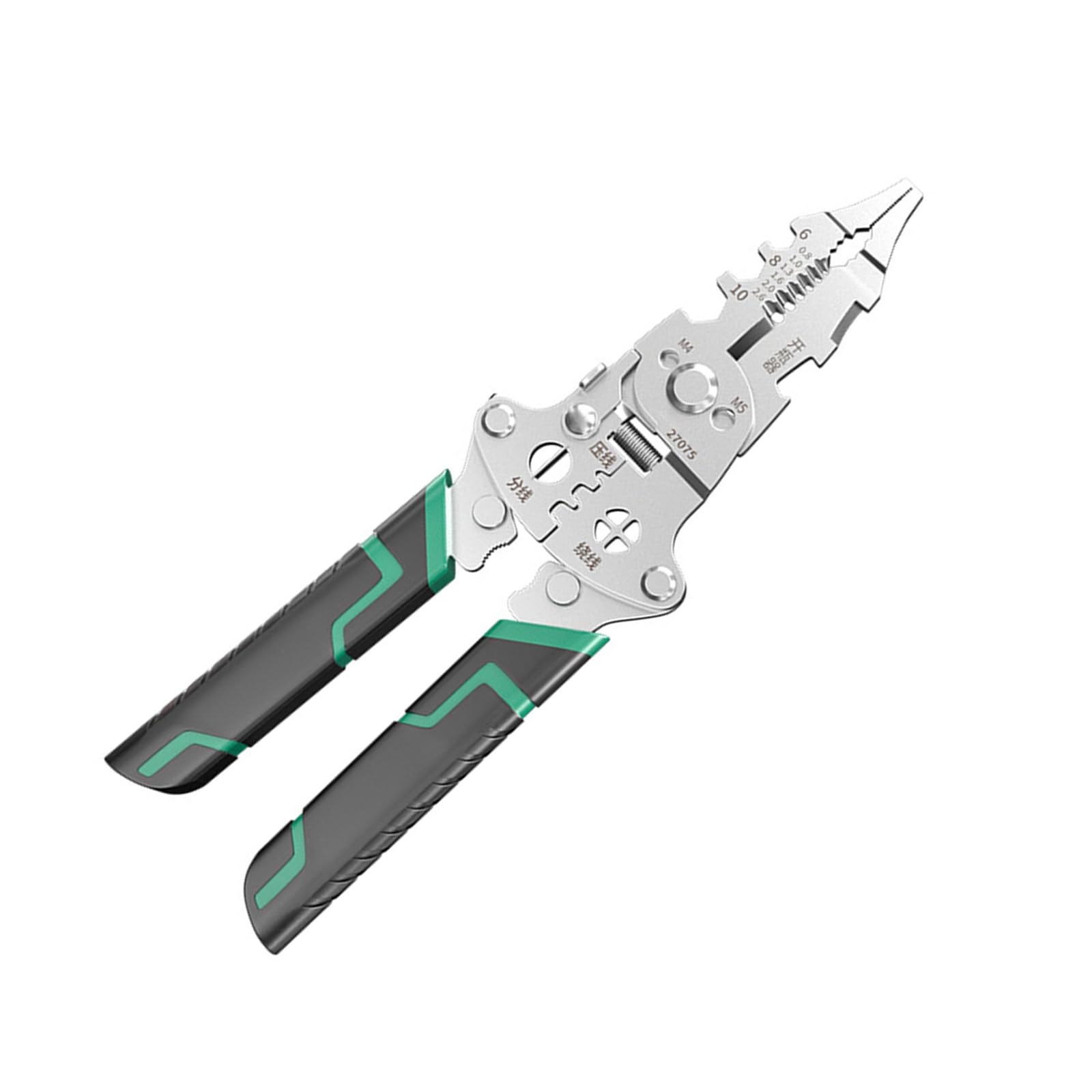 Space Saving Foldable Wire Stripper Pliers Combines 4 Functions for Crimping Tasks Cable Work Steel Electrician Essential Foldable Needle Nose Pliers