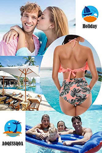 Women Swimsuit High Waist Flounce Bikini Set Halter Ladies Swimming Costume Beach Bathing Swimwear