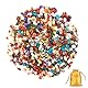 500g 9-12mm Trommelsteine Bring Eine Tasche Mit Aquarium Succulents Mini Landscapes Mini Aquariums Vase Fillers Edelsteine Kinder Steine,Edelsteine für Kinder Verwendet für Spiele und Dekorationen