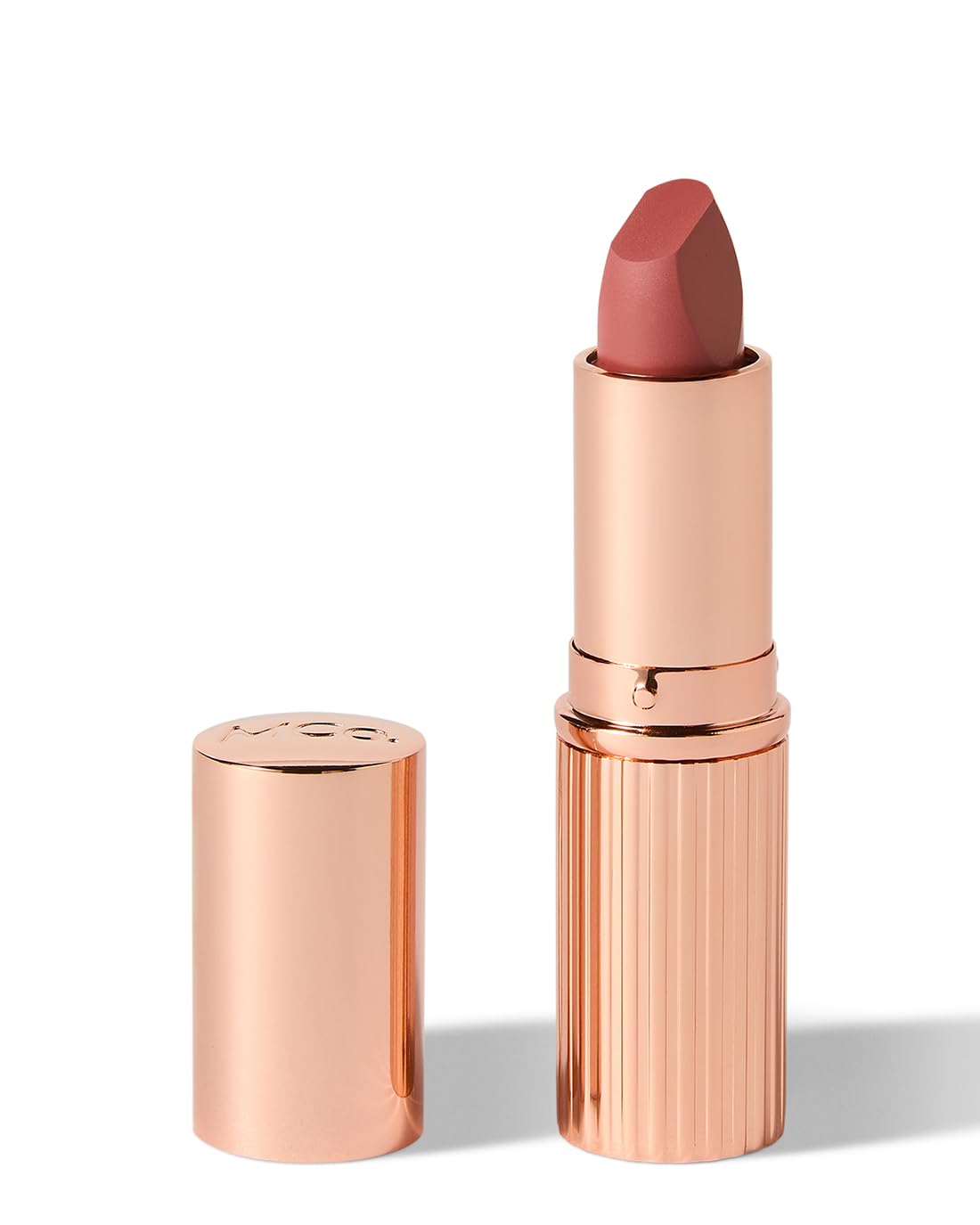 MCoBeauty - Crème Matte Luxe Lipstick - Long Lasting Hydrating Soft Matte Lipstick with Square-Tip Bullet - Cheeky Chat, Nude Pink Shade - 3.5g - Lip Makeup