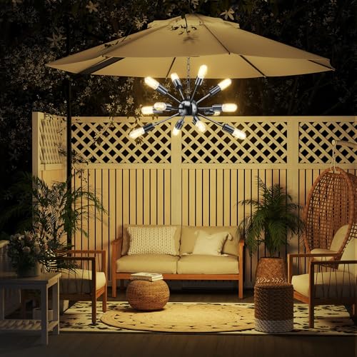 AYTPU 12Pcs Bulb Solar Powered Led Chandelier Lights Cover Outdoor