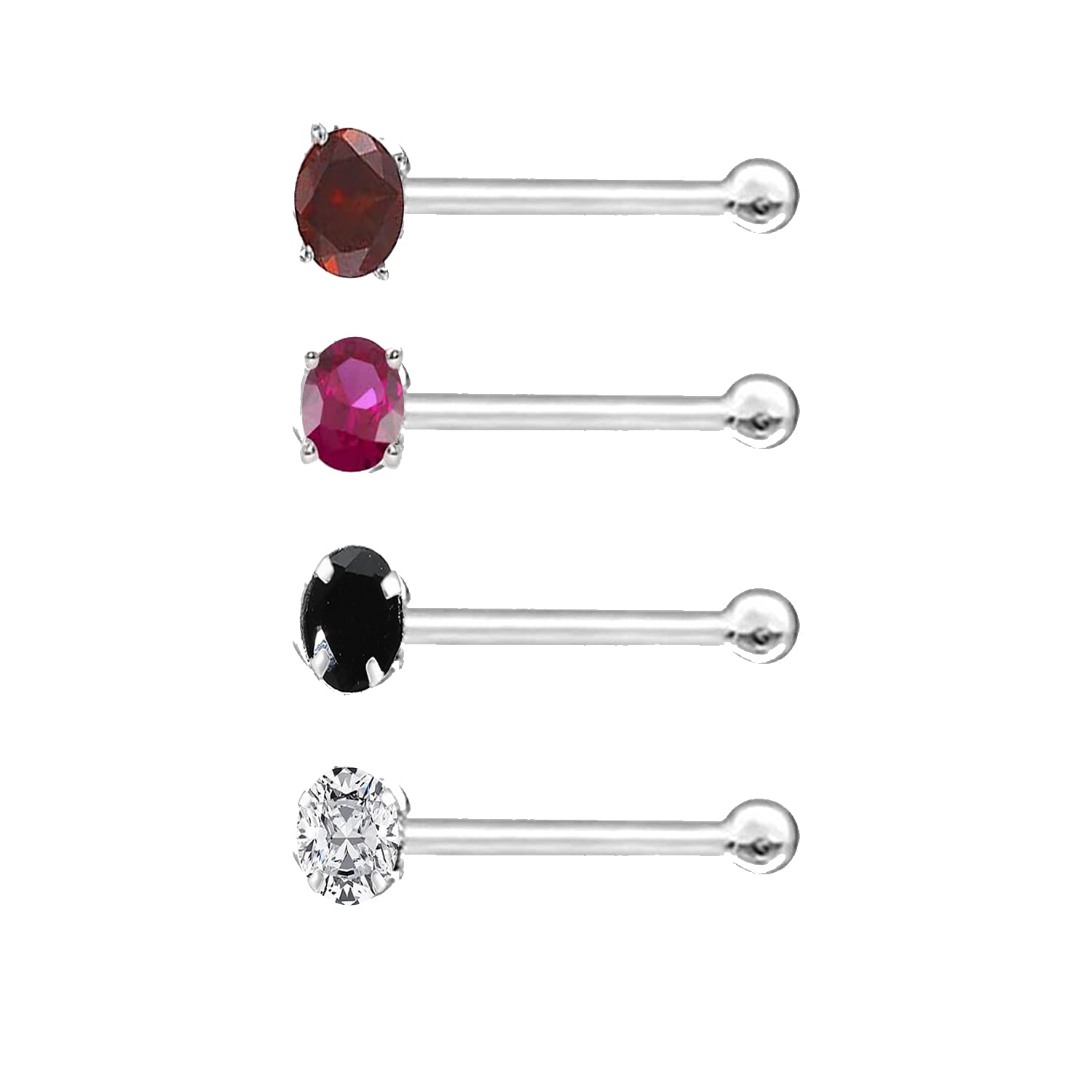 See full amazon price history chart for JSAJ 92.5 Sterling Silver 2MM AUTO Lock Ball Nose PIN 4PC Combo for Girls and Womens in Pure Silver White Black Ruby Zircon JSAJ 92.5 Sterling Silver 2MM AUTO Lock Ball Nose PIN 4PC Combo for Girls and Womens in Pure Silver White Black Ruby Zircon (B0CG8Y8D61) Amazon Price History, Amazon Price Tracker