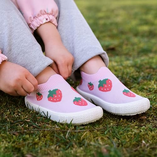Image of JAN & JUL Slip-on Knit Shoes, Machine Washable and Lightweight Sneakers for Toddler Boys and Girls