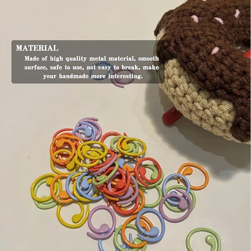 Image of Wonafa 30pcs Spiral Stitch Markers for Knitting & Crochet, Metal, Adults