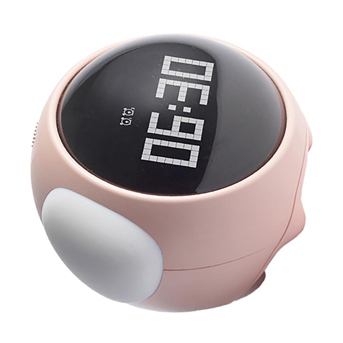 Réveil LED Numérique à Expressions, Lampe de Chevet Lumineuse Rose, Réveil Garçon et Filles 5 Alarmes, Fonction Snooze et Veilleuse Tactile, Horloge Numérique Rechargeable Chambre