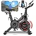 [UPGRADE] Heimtrainer Fahrrad mit APP, CHAOKE Hometrainer Fahrrad, Leises, Stufenlos Einstellbares Magnetsystem, Ergometer Heimtrainer mit LCD-Display, Indoor Fitnessbike für Zuhause, Bis 150KG