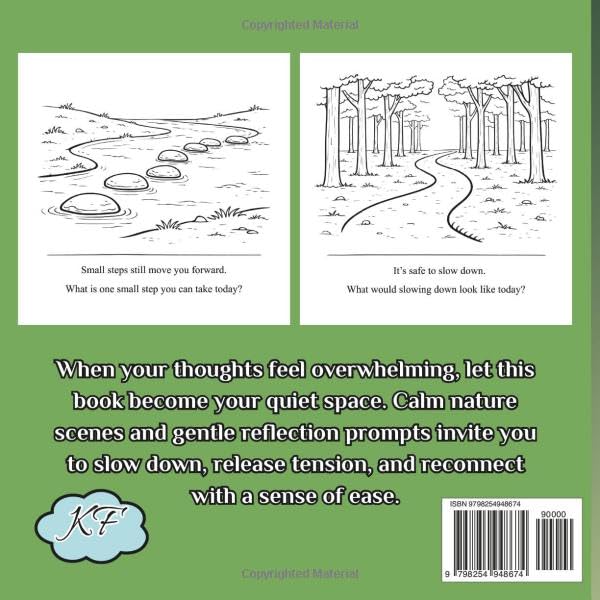 Quiet the Mind CBT Coloring Book for Adults: A Gentle Coloring Experience with Reflection Prompts to Ease Anxiety & Overthinking (CBT Coloring Book Series) image 3