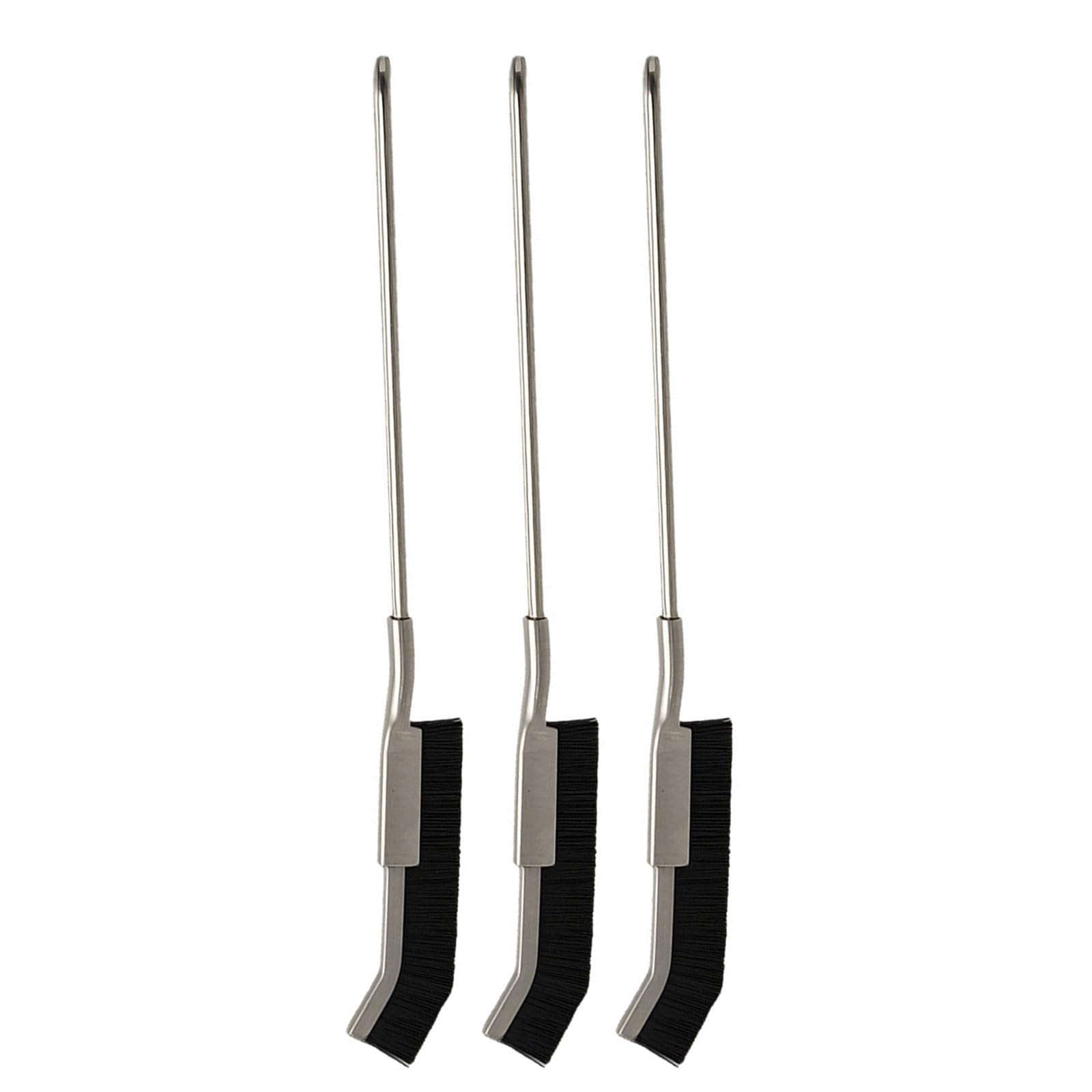 Extra Long Stiff Bristles Scrubber Brush for Tiles Grout Shower Corner Ergonomic NonSlip Handle Bathroom Cleaning Accessory Bathroom Scrub Brush with Stainless Steel