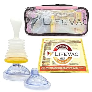 LifeVac Pink Travel Kit – Portable Suction Rescue Device, First Aid Kit for Kids and Adults, Portable Airway Suction Device for Children and Adults