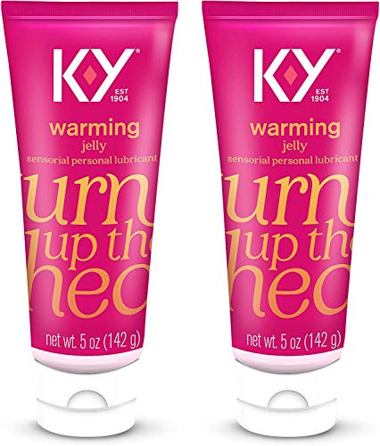 K-Y Warming Jelly Lube, Sensorial Personal Lubricant, Glycol Based Formula, Safe to Use with Latex Condoms, For Men, Women and Couples, 5 FL OZ (Pack of 2)