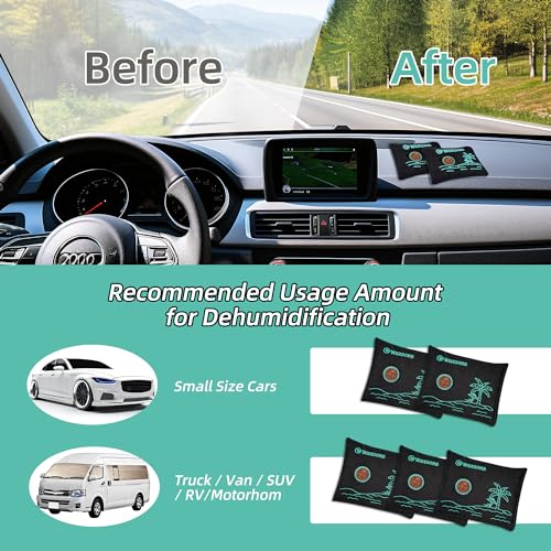 Image of Wisesorb 200g x 3pcs Rechargeable Desiccant Packs, Color Indicating Silica Gel Packets with Transparent Window, Moisture Absorbers,Reusable Dehumidifier Bags for Storage Safe Closet Basement Camera