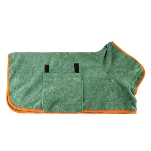 ペット用バスローブ 犬用バスタオル 猫用バスタオル 吸水速乾シャンプータオル 犬ボディパッド 超吸収性マイクロファイバー 犬ローブ 犬服 猫服 お風呂 水泳 雨の日のお散歩 犬猫体拭き 四季適用 4-45kg (A,S)