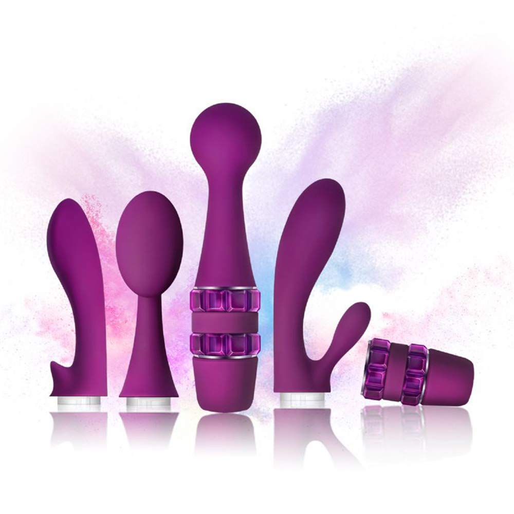 Vibratore Del Clitoride, Bastone AV Di Masturbazione Di Massaggio Del Coniglio, 10 Frequenza, Può Commutare 4 Teste Di Massaggio, Forte Vibrazione, Silicone Medico, Regolare E Comodo.