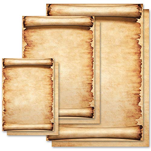 Papel de carta Antiguo & Historia PERGAMINO - 50 Hojas formato