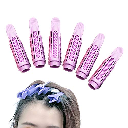 6 PCS Natural Fluffy Hair Clip,Self Grip Root Volume Hair Curler Clip Volumizing Hair Root Clip DIY Curler Fluffy Clamps Rollers Fluffy Hair Roots Hair Styling Tool (Purple)