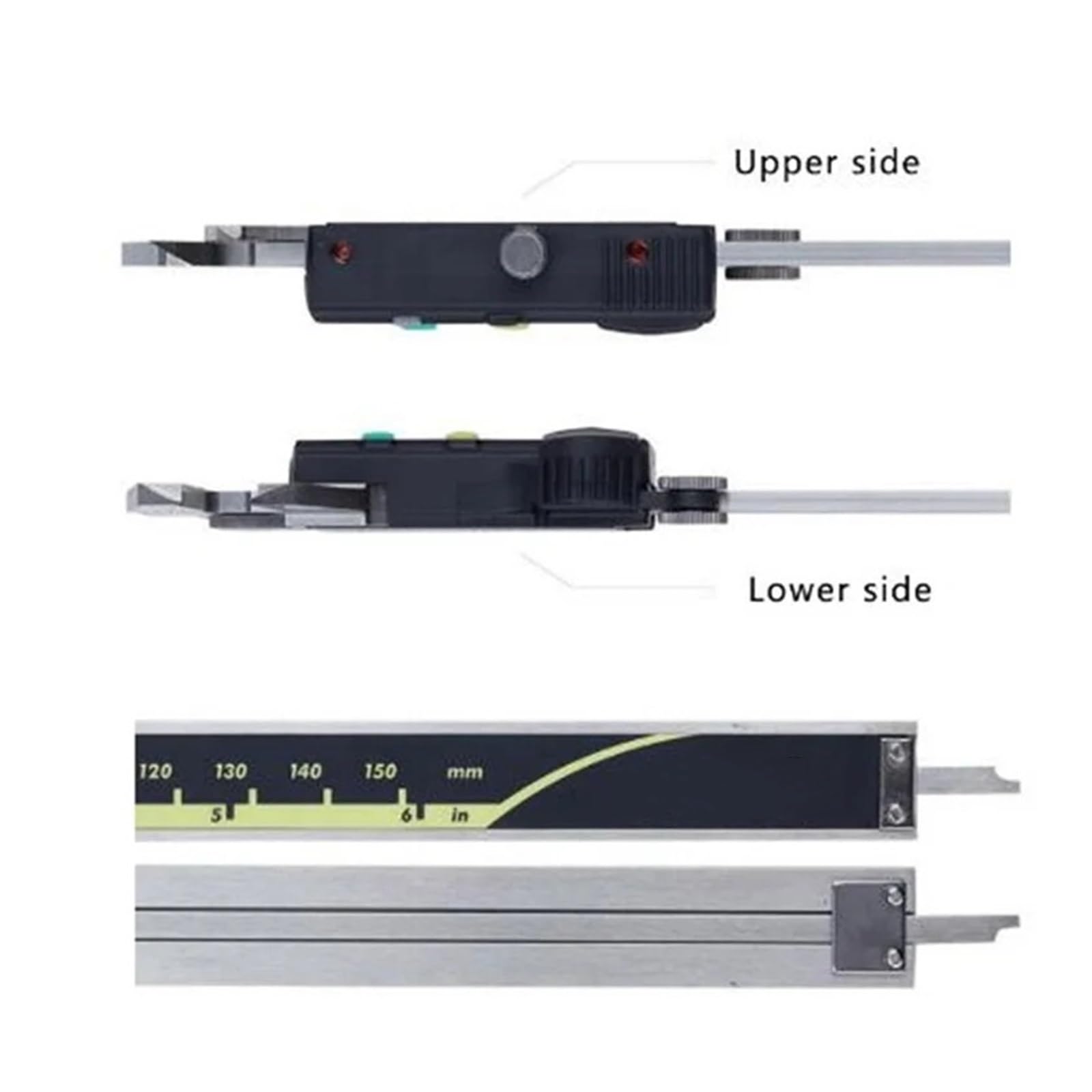 Suwmiarka cyfrowa 0-150 mm 0-200 mm 0-300 mm LCD elektroniczny pomiar suwmiarka cyfrowa stal nierdzewna (150 mm)