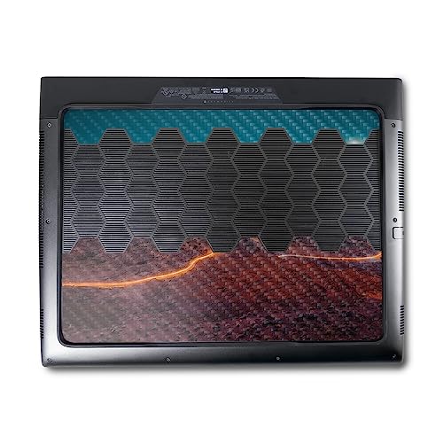 Image of MightySkins Carbon Fiber Skin Compatible with Alienware M18 R1 (2023) Full Wrap Kit - Monument Valley | Protective, Durable Textured Carbon Fiber Finish | Easy to Apply | Made in The USA
