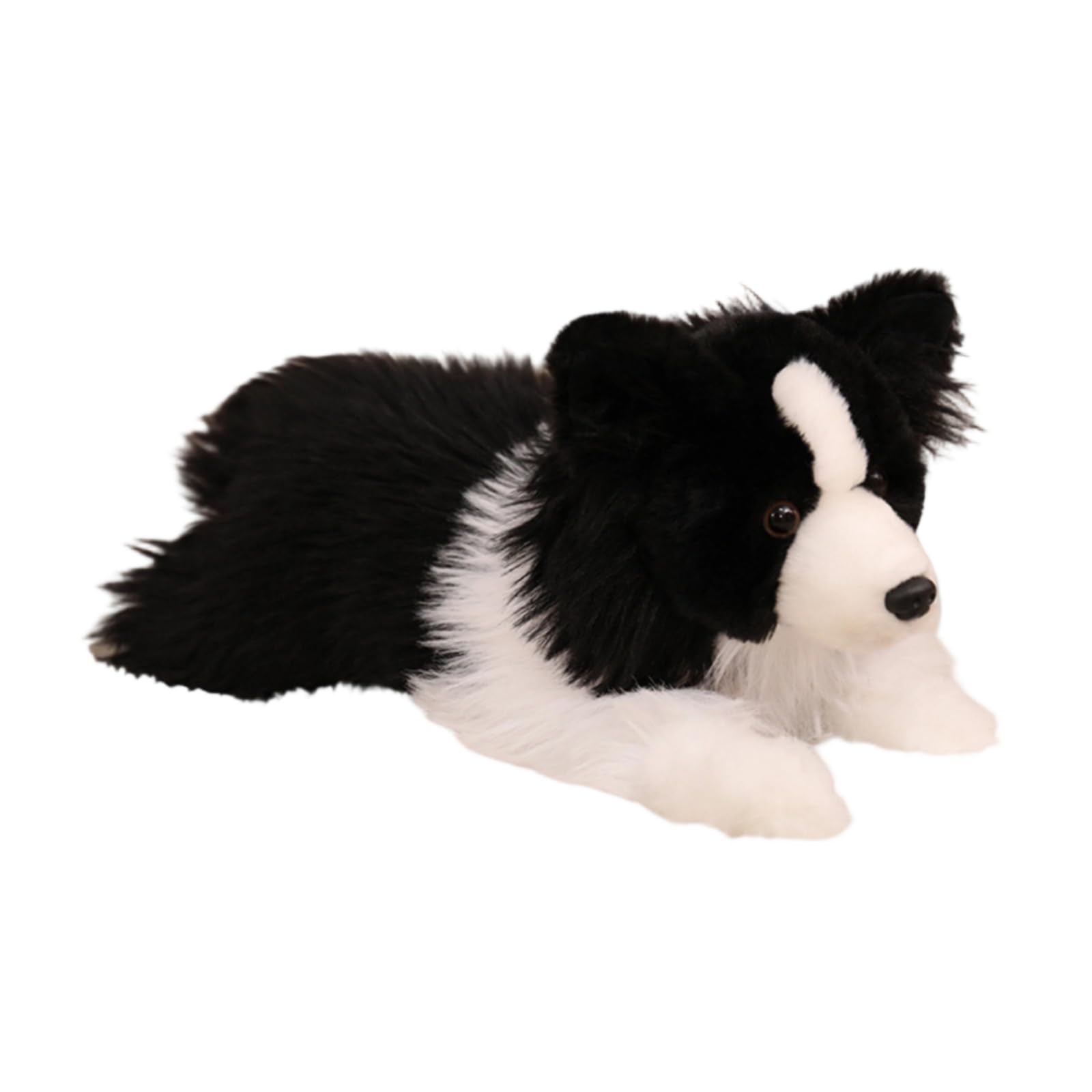 Border Collie Stuffed Toy Dog Soft Border Collie Stuffed Animal Cuddly with Fuzzy Material for Kids, Collectors, Nursery, Bedroom, 34 12 15 Cm, style to 2
