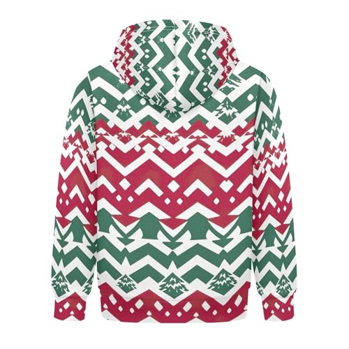 Kids Hoodies Sweaters Christmas Xmas Trees Hooded Sweatshirts with Big Pockets for Boys Girls B04003052