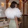ZUCKER Ostrich Feather Shoulder Wrap - Vintage Sty... #5