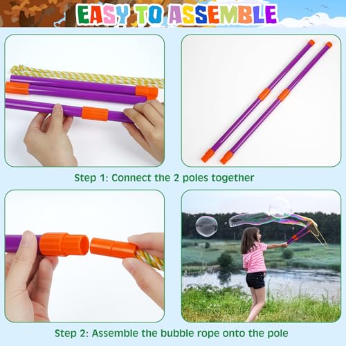 37Stück Seifenblasen Set 2 Paar Seifenblasen Groß Stab Perfekt Bubble Sticks Geschenke Buntes Seifenblasen Spielzeug für Sommer Outdoor Kinder Geburtstag Partys Hochzeit