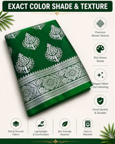 Image of Women's Glory Banarasi Satin Silk With Embroidered Design.