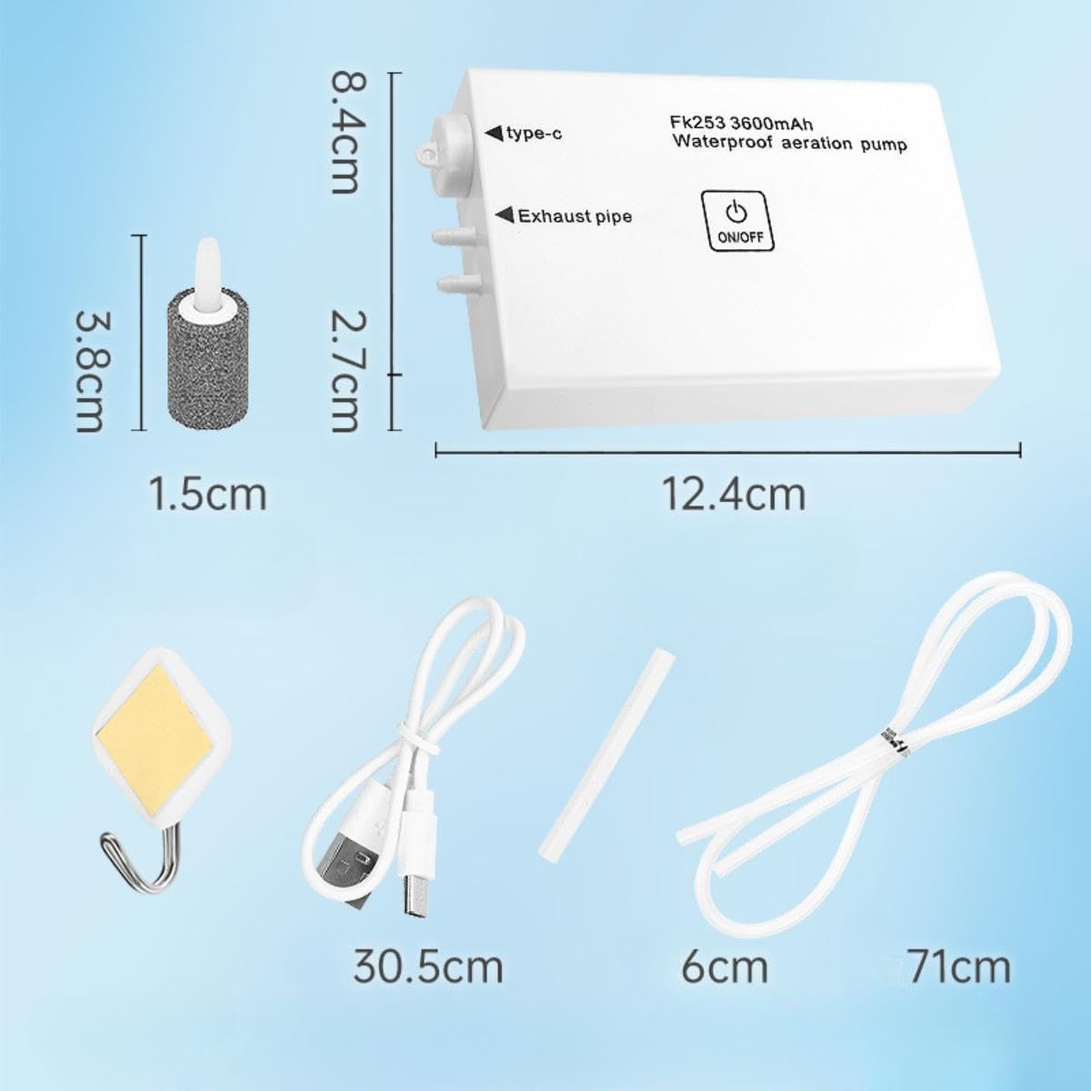 Pompe à Air pour Aquarium, Aérateur Multi-usages pour Aquariums et Hydroponie Commerciale