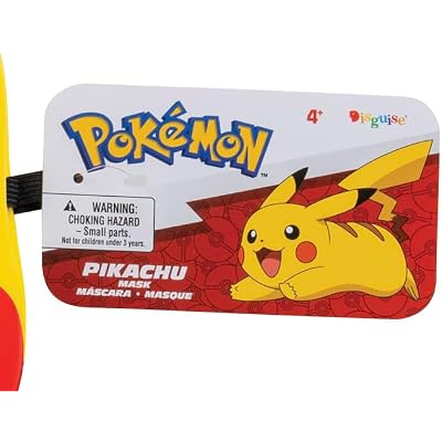 Disguise Pikachu Pokemon Half Mask, Yellow