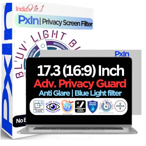Image of PxIn Phoenix Innovations 17.3 Inch (16:9) Privacy Screen Filter - NO Eye Strain | Anti-Blue Light + Anti-Glare | No Dry