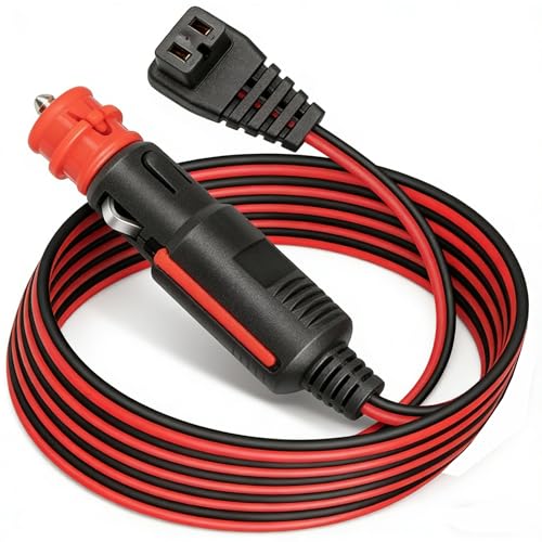 12V/24V Car Refrigerator Power Cord - 10ft(3m) 90° Cigarette Lighter Plug for Portable Freezer Fridge - Compatible with ICECO, Dometic CFX, ARB, AstroAI, Costway, Stakol - Camping Van RV Accessory