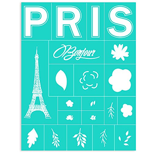 Chalk Transfers Silk Screen Multi Layer Stencils for Painting on Wood Mesh Self Adhesive Reusable Washable 8.5X11 Inch PAINTS TRANSFER