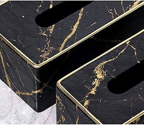Caja de toallas de papel PU efecto mármol para decorar tu salón o mesa de despacho 3