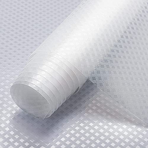 Cahomo Lot de 3 rouleaux de revêtement pour tiroir de cuisine, 30 x 150 cm, lavables et non adhésifs, en EVA, imperméables, pour placard, garde-manger, étagères (transparent/diamant) Cover