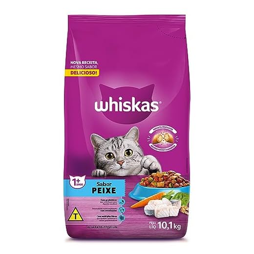 Ração Whiskas Peixe Para Gatos Adultos 10,1 kg