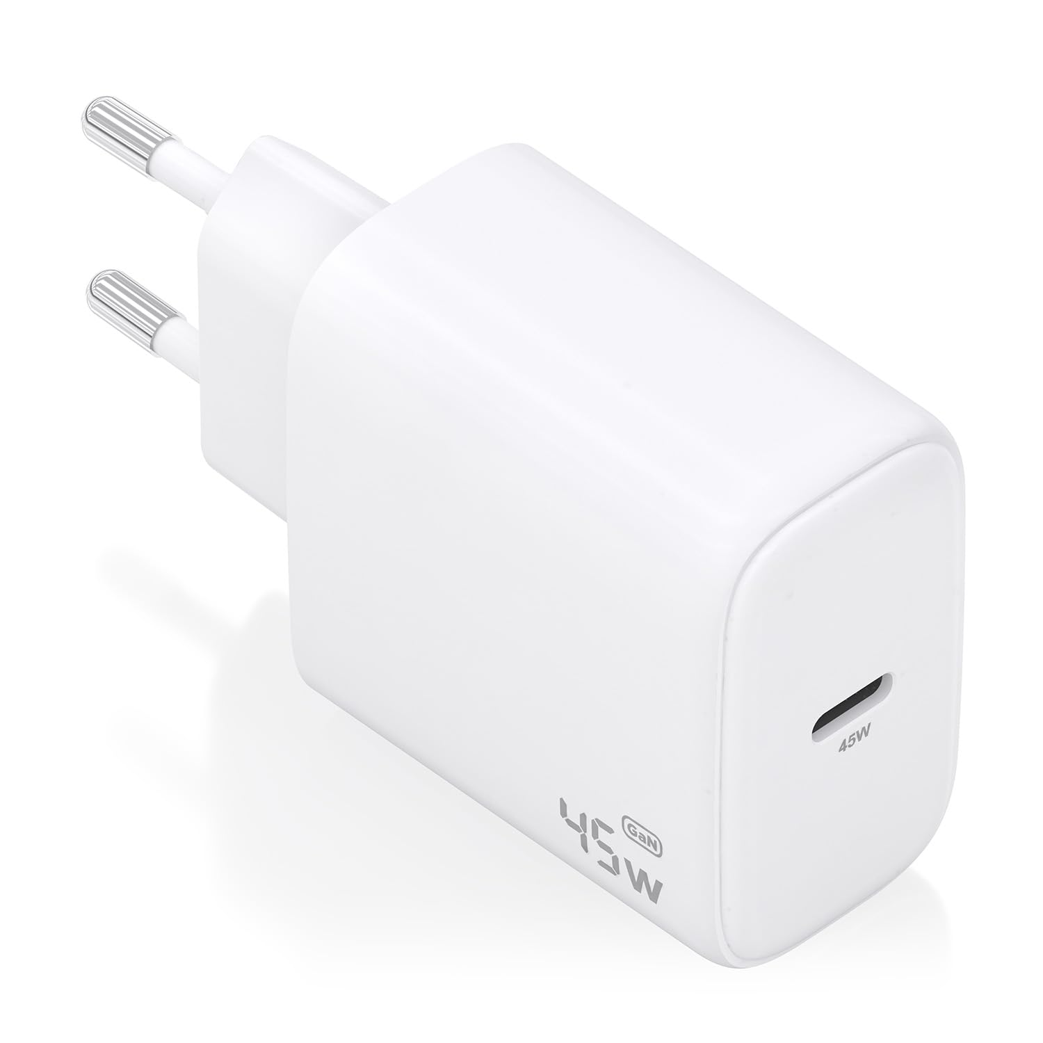 Cargador de Pared GaN Aisens A110-0969/ 1xUSB Tipo-C/ 45W/ Blanco