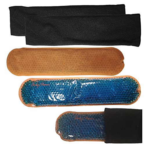 BodyMoves Reusable Perineal Cooling Pad for Postpartum & Hemorrhoid Pain Relief, Hot & Cold Packs for Women After Pregnancy and Delivery, Pack of 2 Gel Pads Plus 2 Washable Sleeves