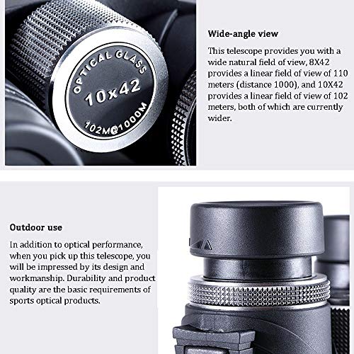 Fernglas für Erwachsene, 10x42 Kompakt-HD-Fernglas mit Nachtsicht bei schlechten Lichtverhältnissen für die… – Bild 6