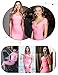 meilun Women's Rayon Sexy Short Sleeve Square Neck Bandage Dress X-Small Pink