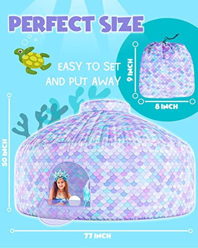 Skywin Air Tent - Quick Build Inflatable Fort, Air Blow up Tent for Playing, Lounging, and Sleeping, 77 x 50 Inches (Fan not Included) (Scales)