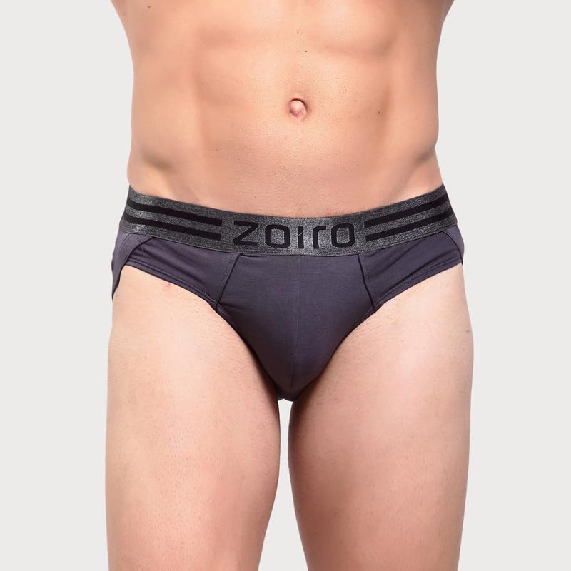 Image of Zoiro Men's Cotton Blend Solid Sports Brief (Pack of 2) |Colours May Vary