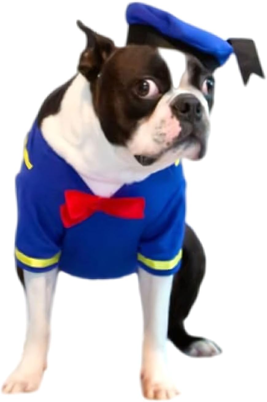 Disfraz de pato azul marino para perros talla XL